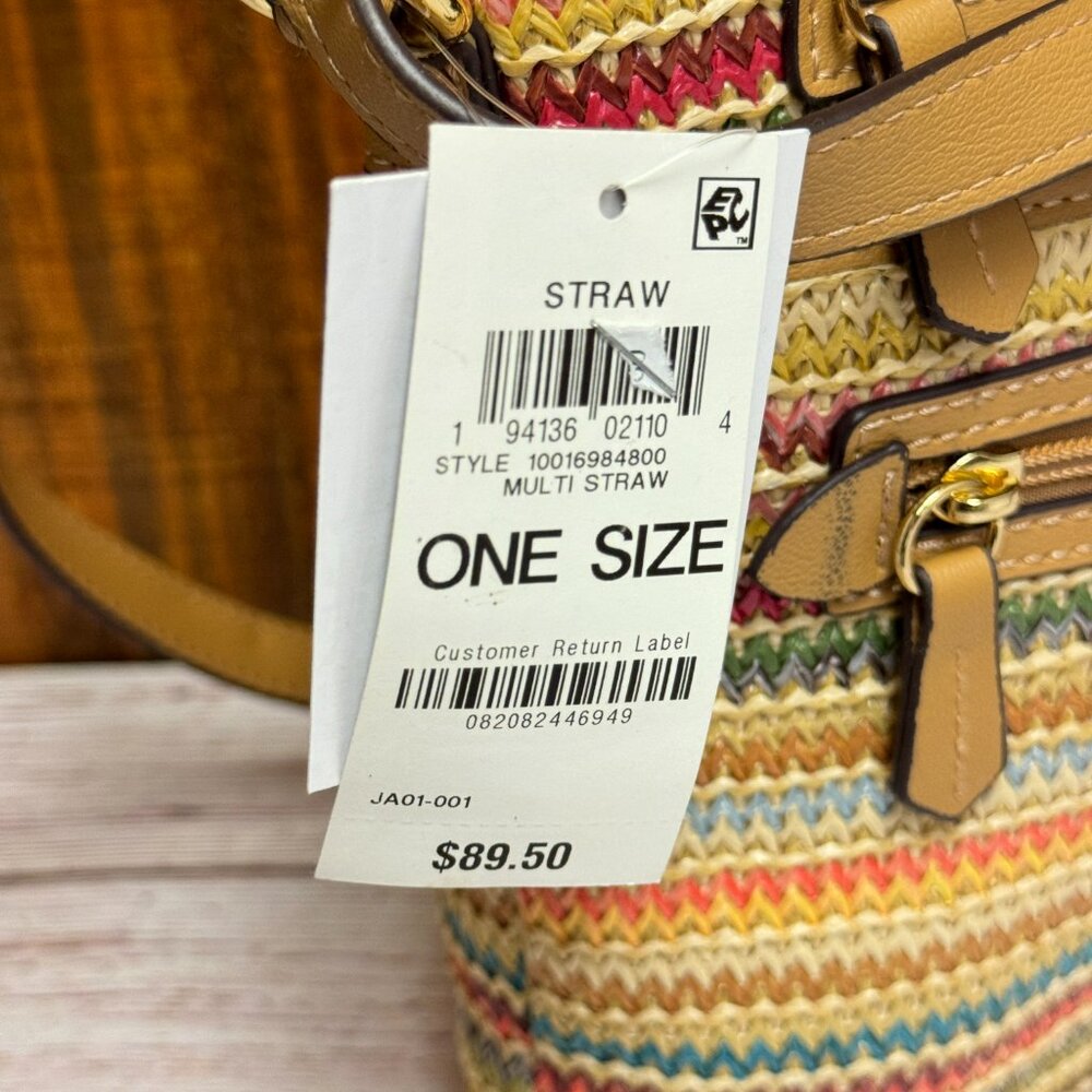 Small sized bag; 9"W x 9-3/4"H x 2"D 24"L adjustable strap Zippered closure Gold - Picture 5 of 5